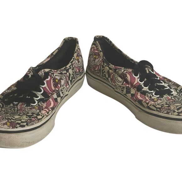 Disney Vans Alice in Wonderland Cheshire Cat Women’s Size 8 Sneakers Shoes Laces - Picture 9 of 15